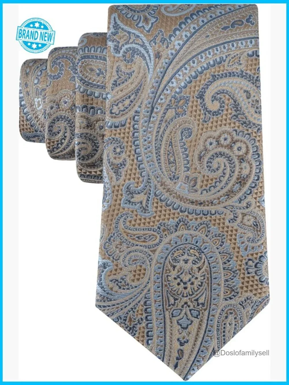 Classic Paisley Tie Retro Elegant Formal Wear Silk Blend Self-Tie Closure